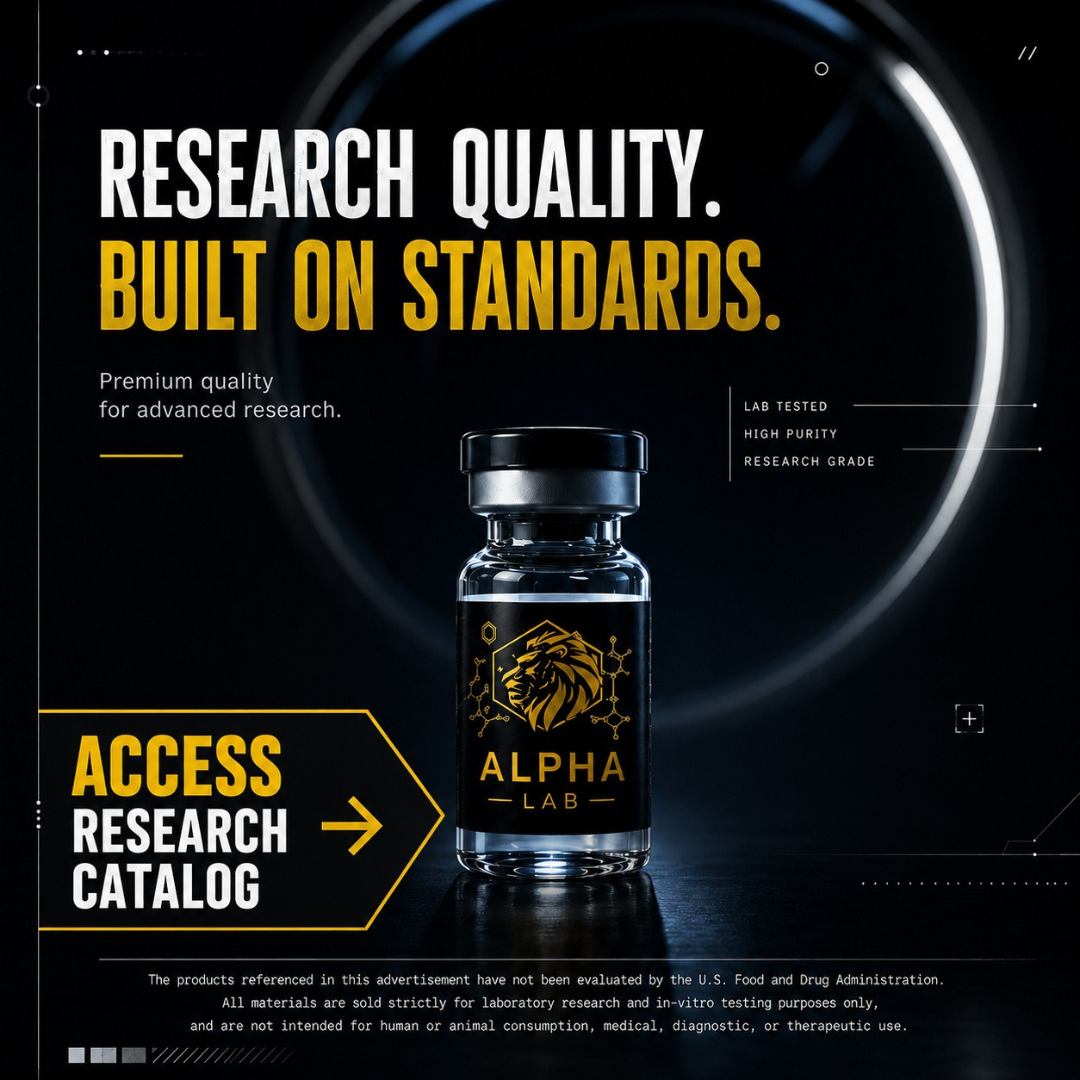 Alpha Labs Facebook ad: Research Without Compromise