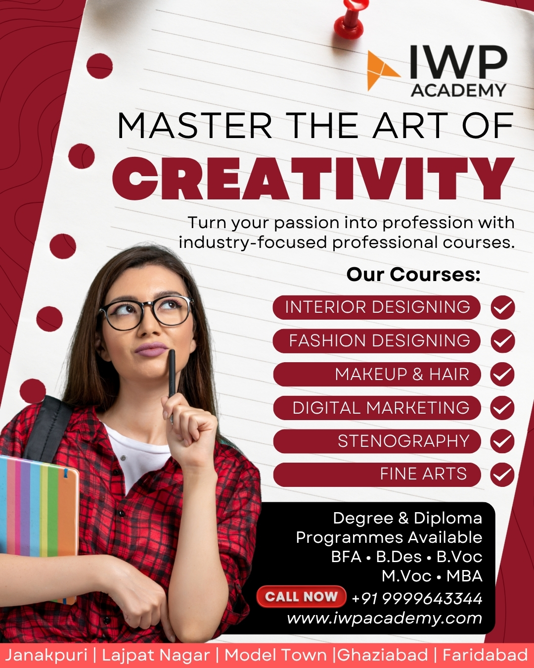 Iwp Academy Facebook ad: Admissions Open: Professional Skill Courses
