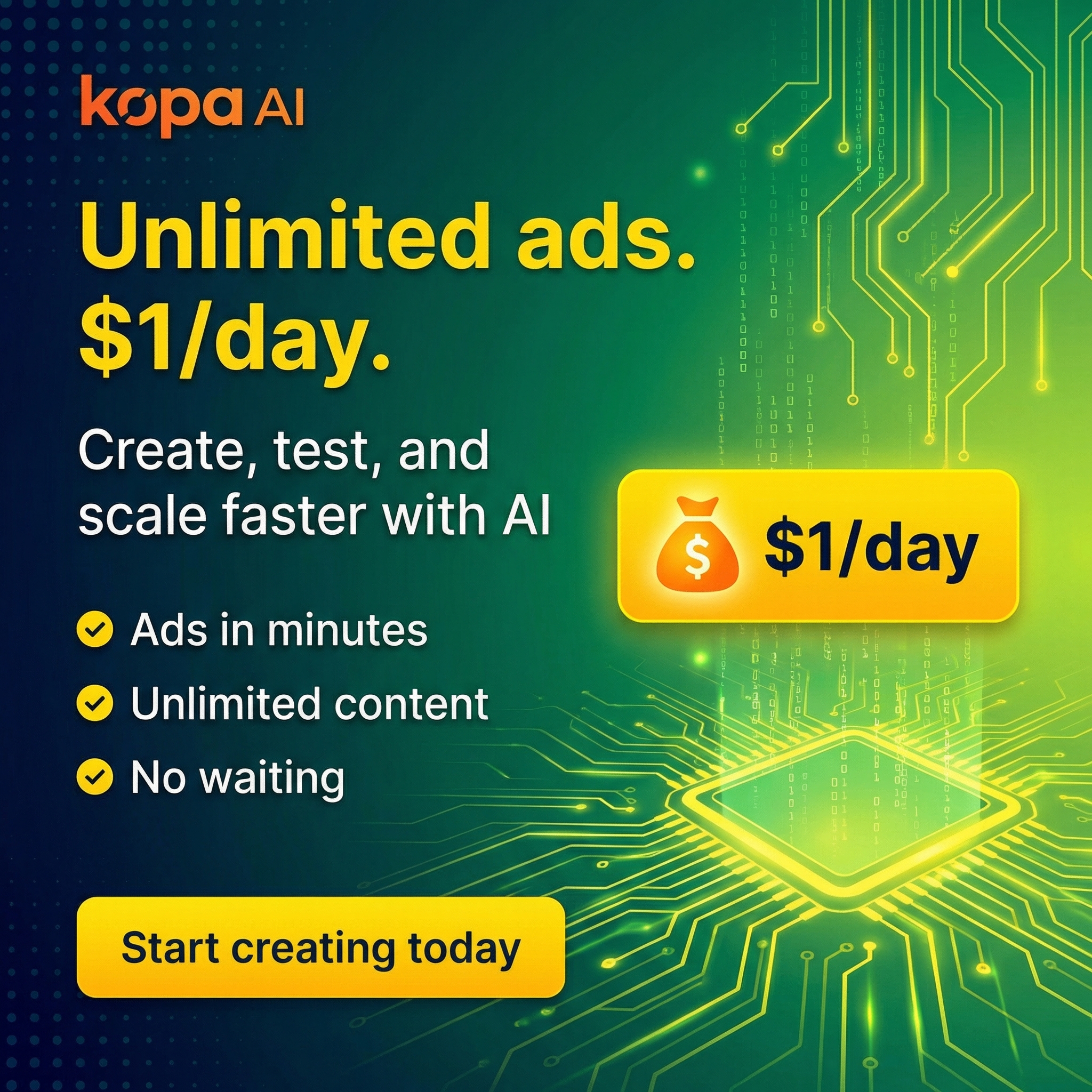 AI tools Facebook ad