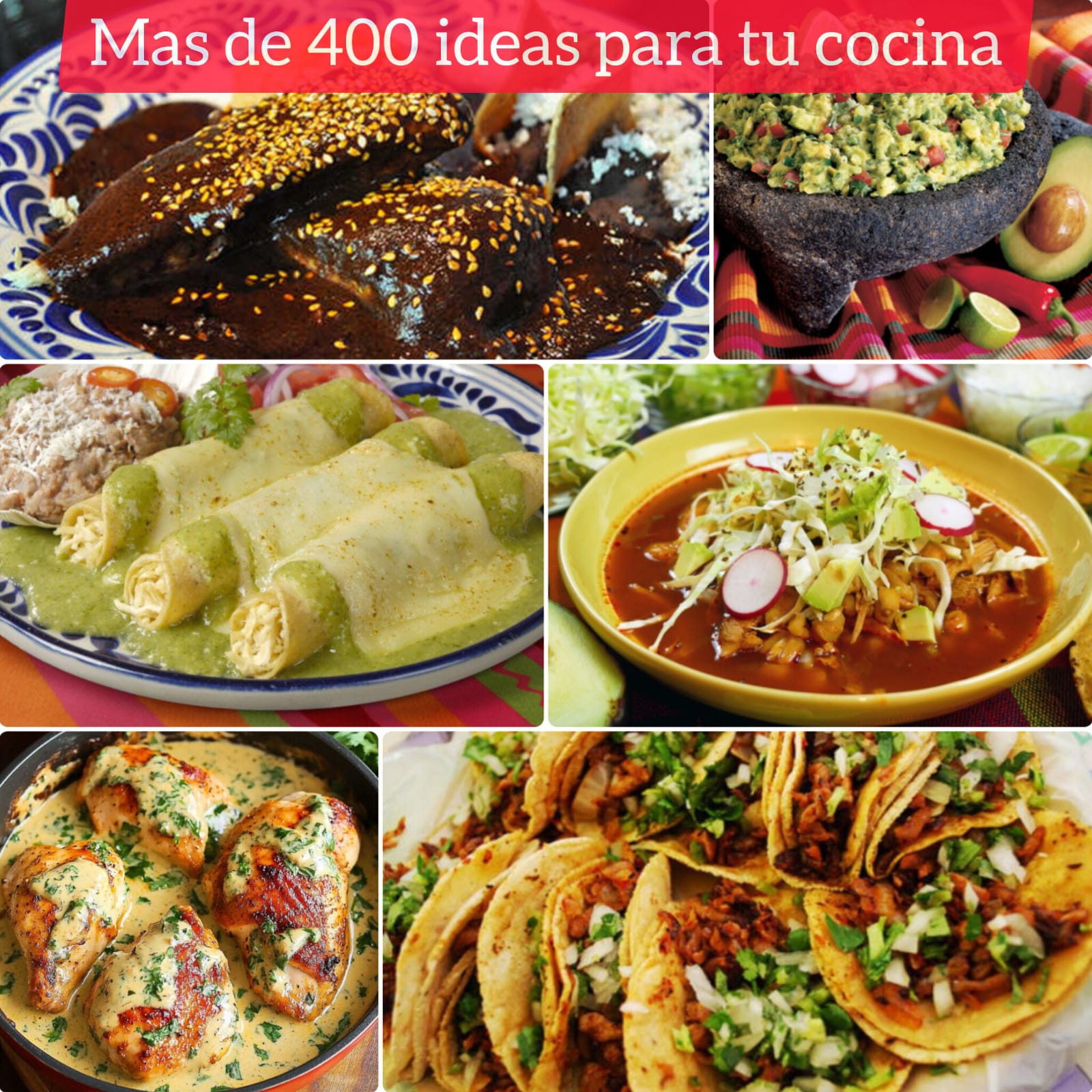 Eureka En Tu Cocina Facebook ad: + de 400 recetas de cocina