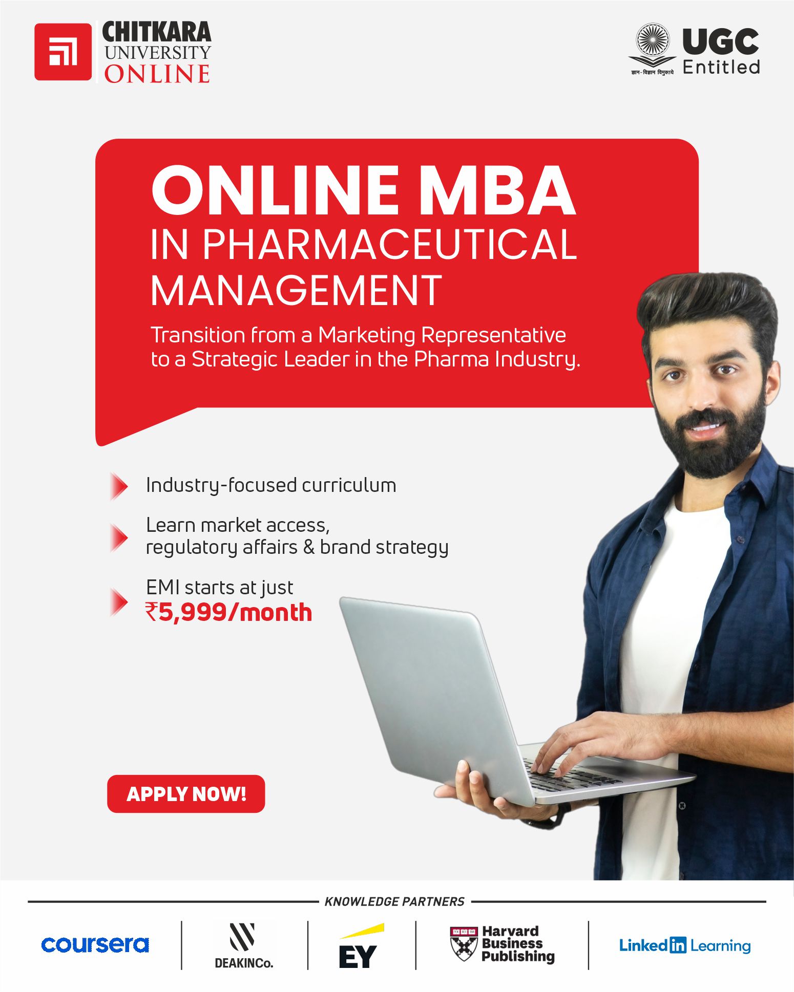 ChitkaraU Online Facebook ad: EMI Starts at 5,999/-