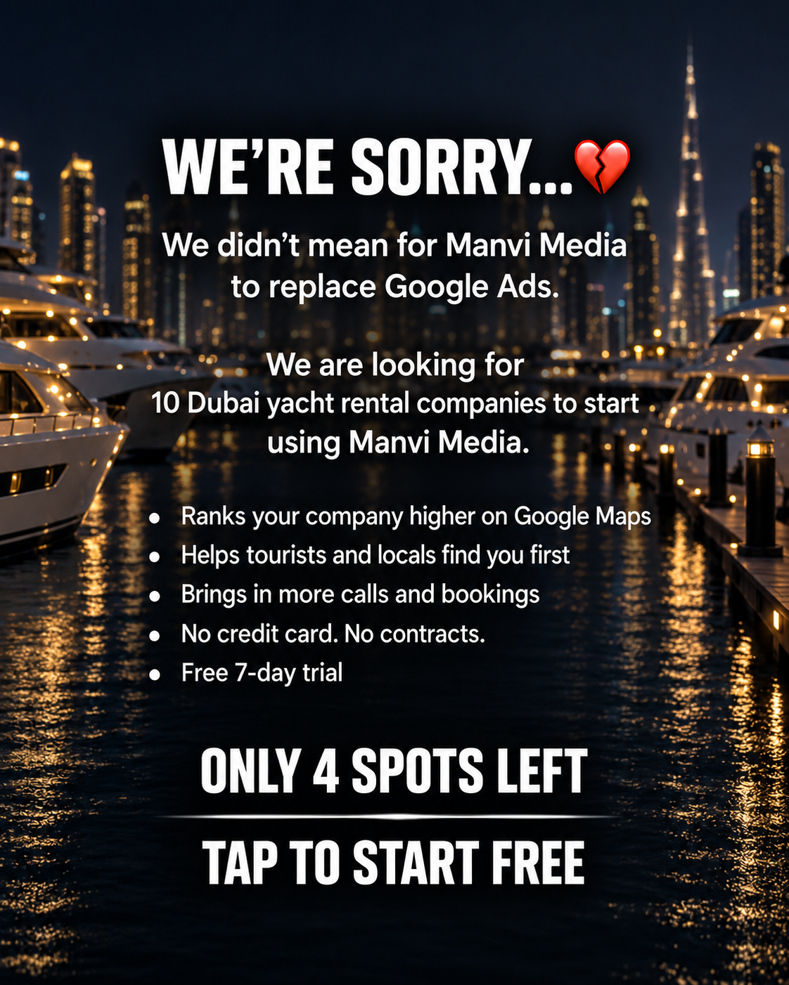 Manvi Media Facebook ad: Top 3 on Google Maps in 90 Days, Guaranteed