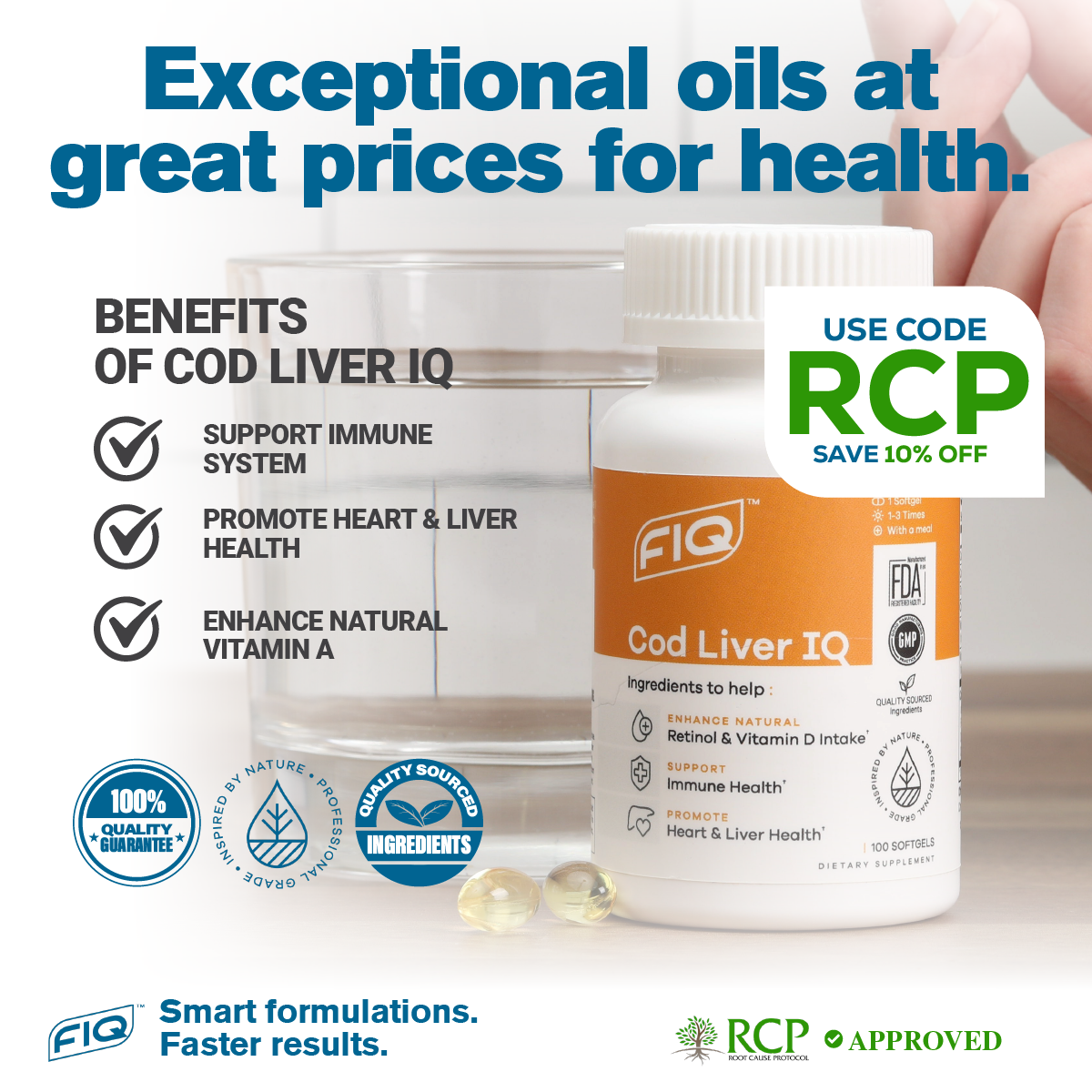 The Root Cause Protocol Facebook ad: Health Transformation with Premium Cod Liver IQ