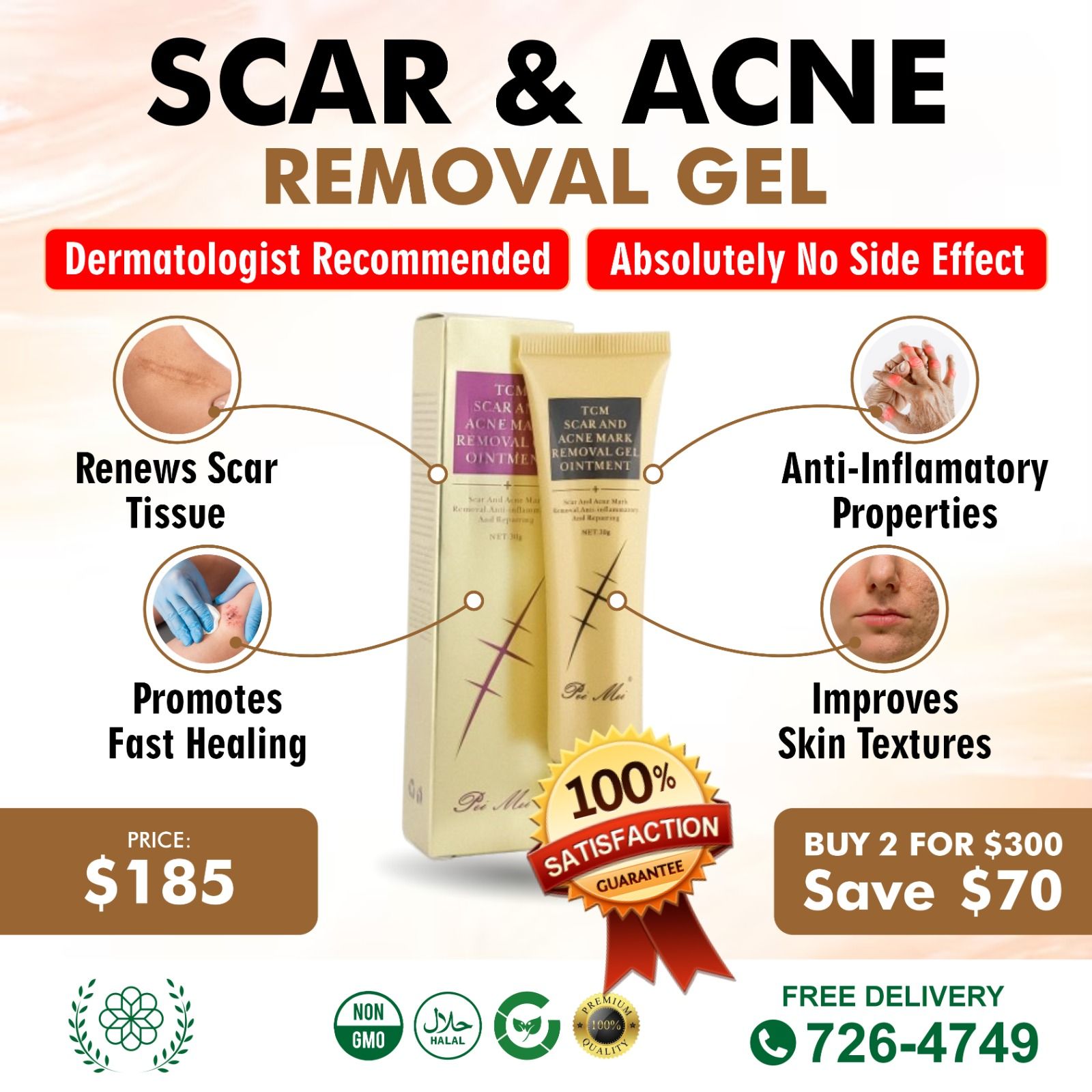 New Waves Styles Facebook ad: Say goodbye to acne, breakouts & stubborn pimples
