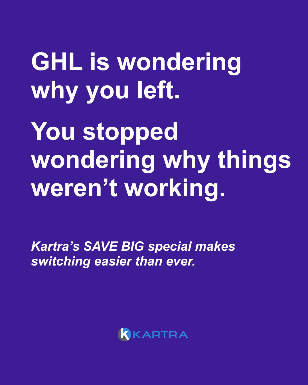 Kartra Facebook ad