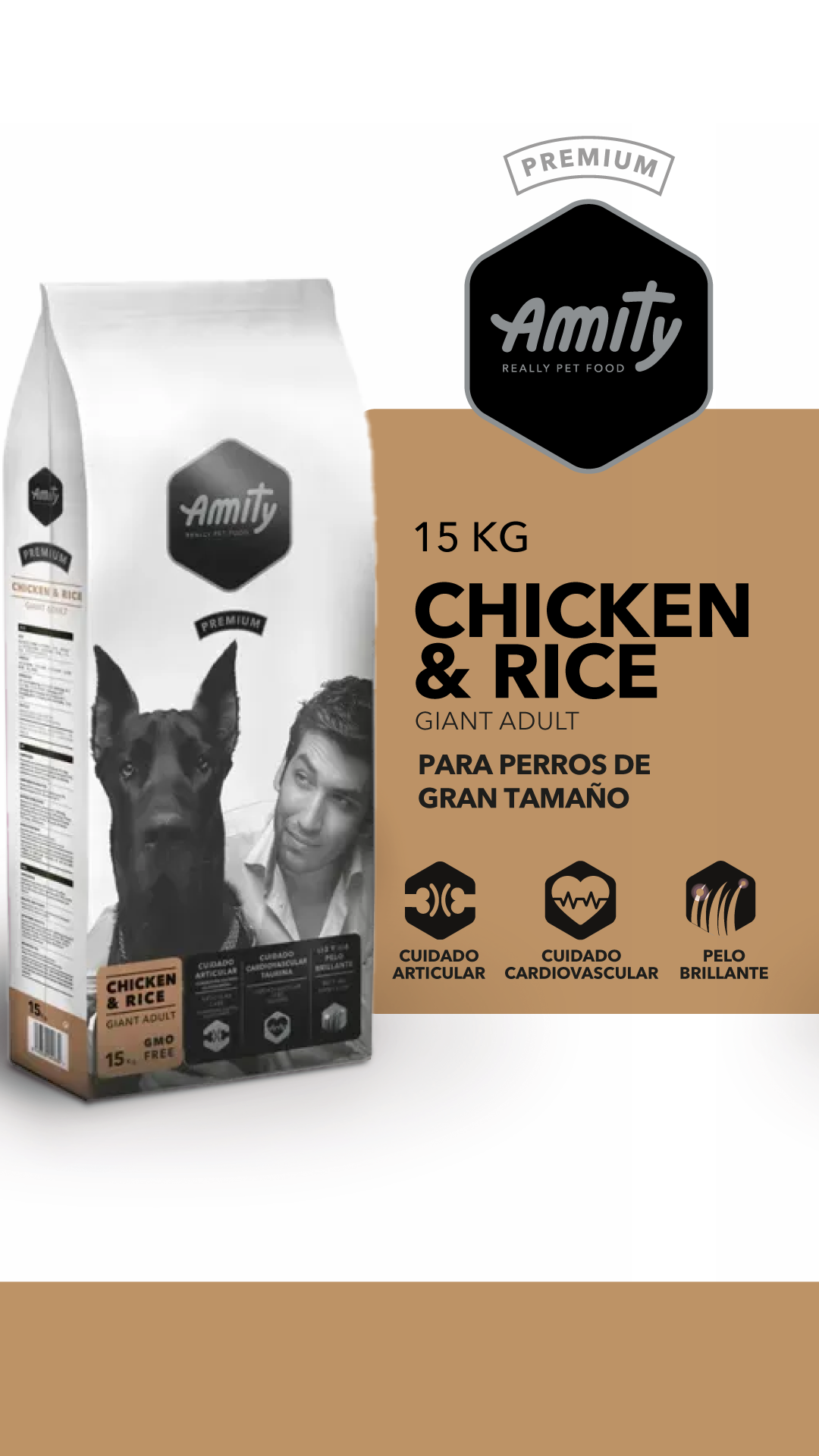 Amity Pet Food CR Facebook ad: Cuando elegís un alimento con carne como ingrediente…