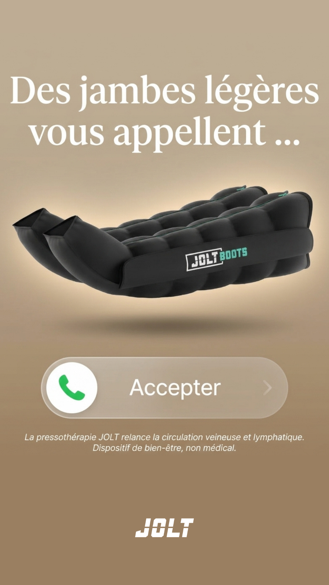 JOLT Recovery Facebook ad: Satisfait ou remboursé