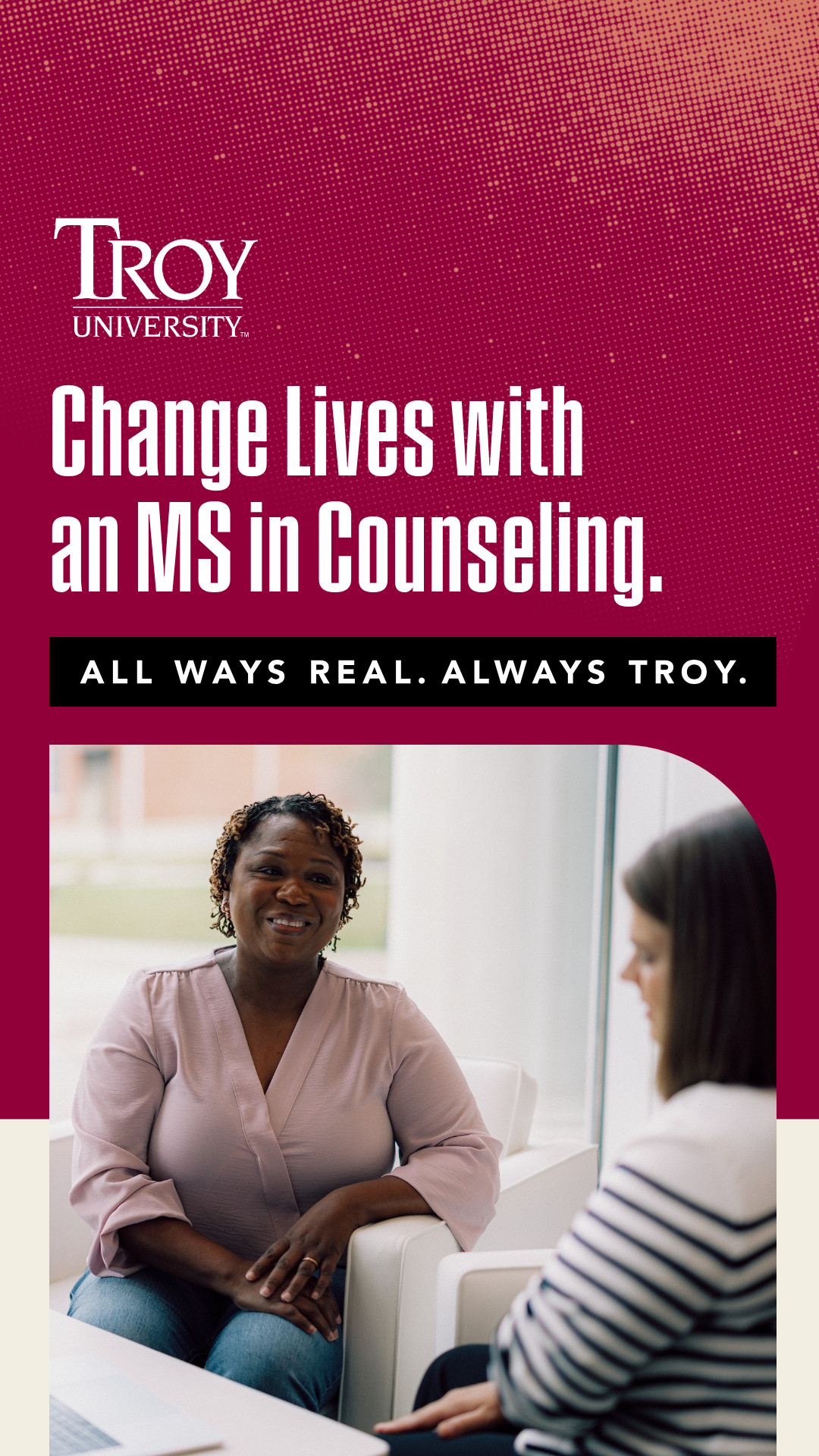Troy University Facebook ad