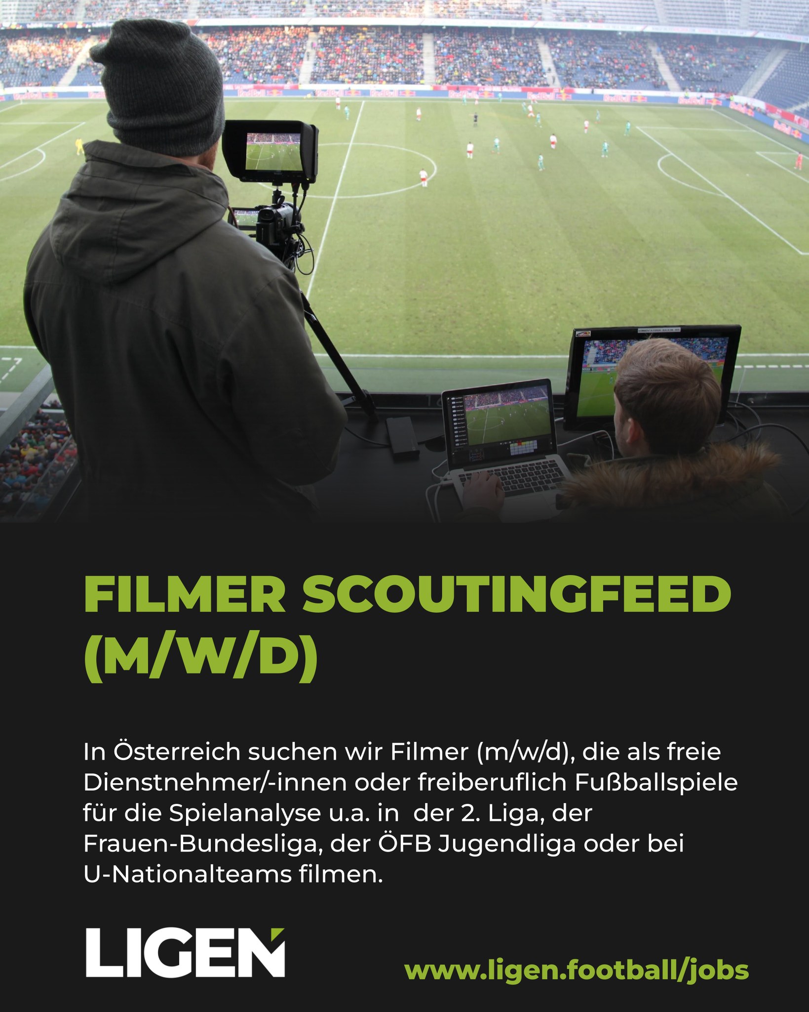 LIGEN Facebook ad: Wir sind auf der Suche nach fußballbegeisterter…