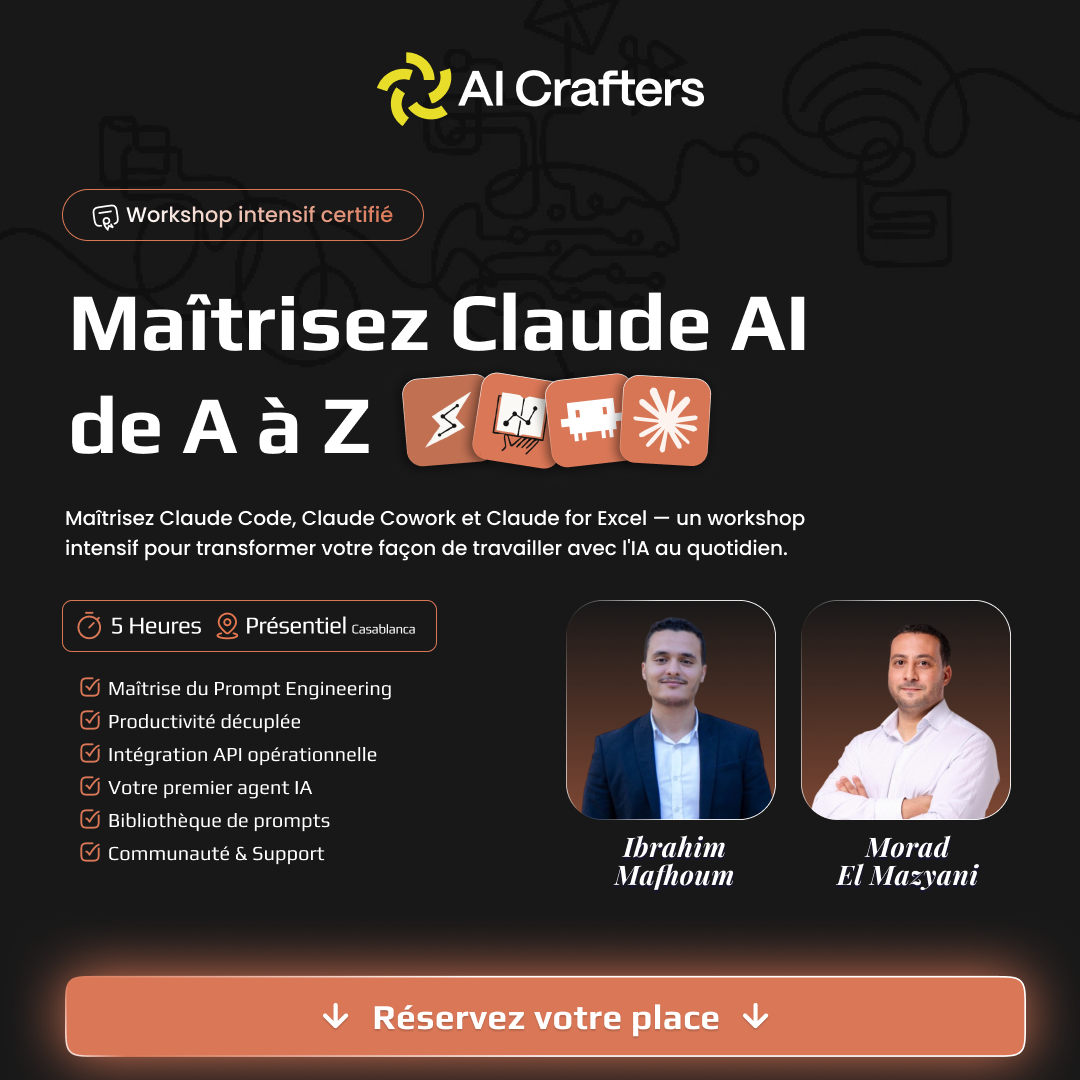 AI Crafters Facebook ad: Workshop Intensif Claude AI - Places Limitées