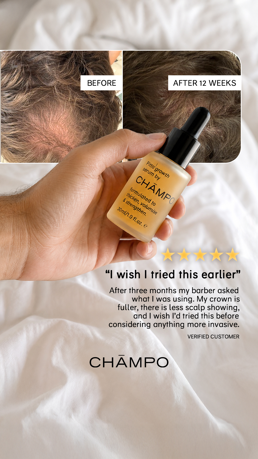 Chāmpo Haircare Facebook ad