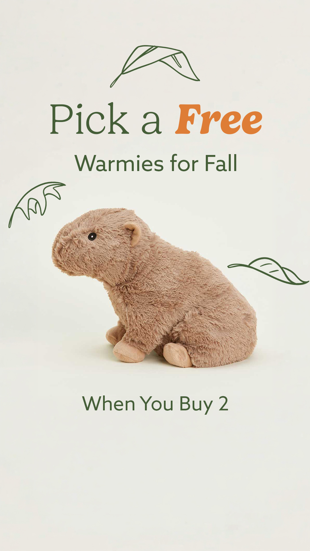 Warmies USA Facebook ad: Buy 2, Pick a FREE Warmies
