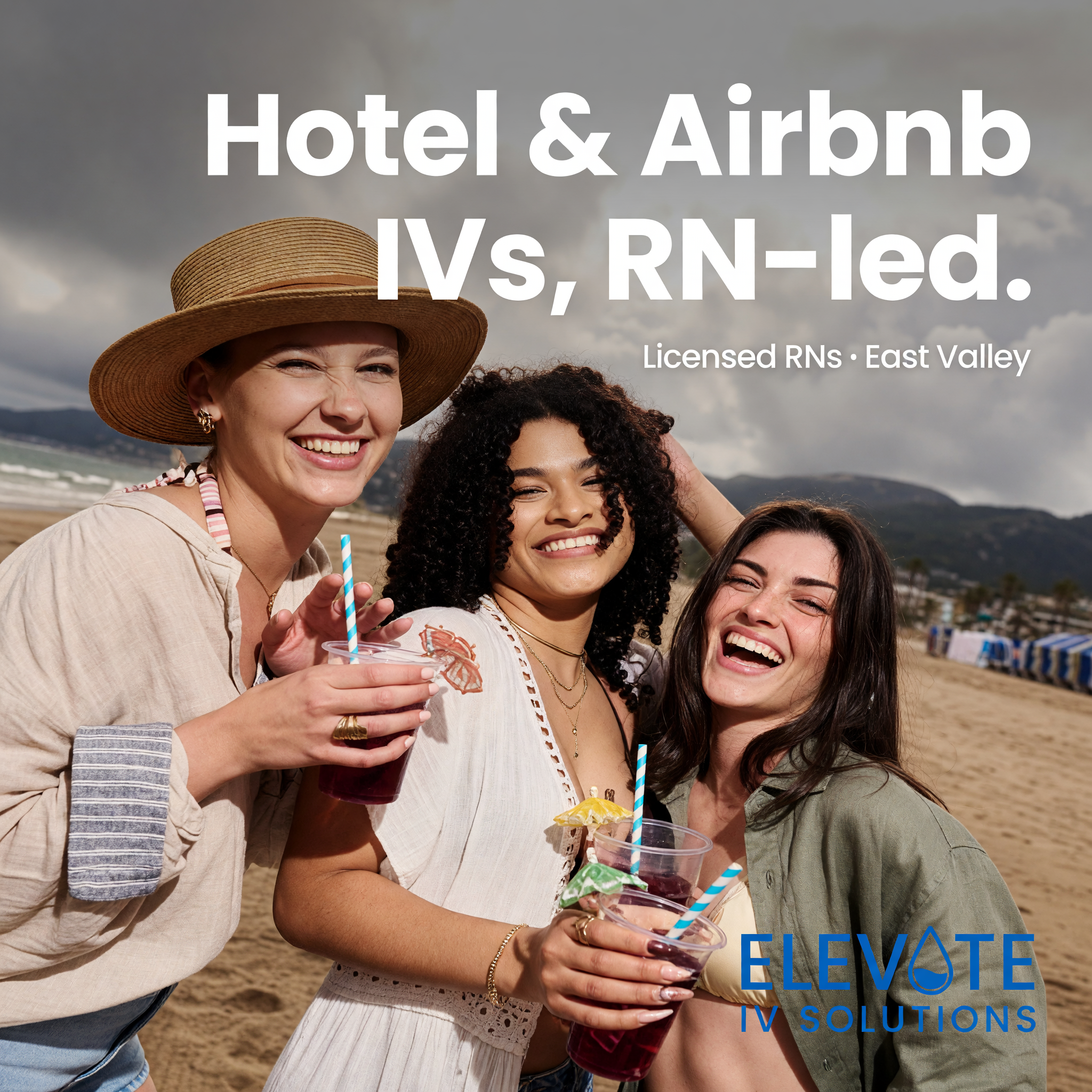 Elevate IV Solutions Facebook ad: Hydration That Fits Your Day