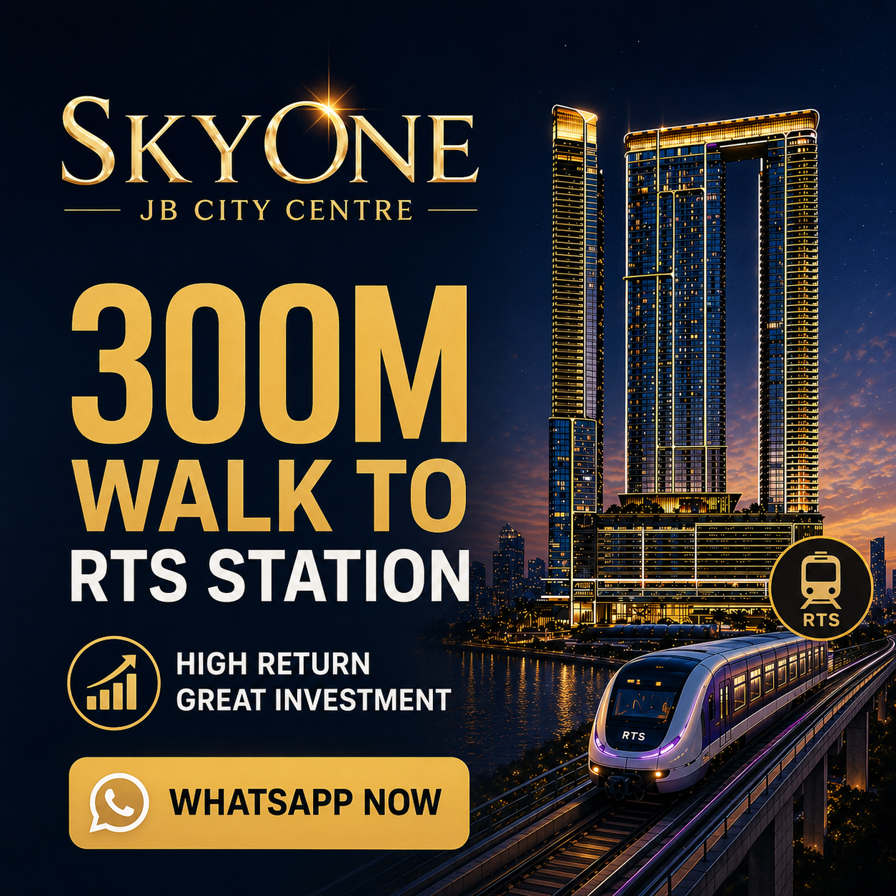 PropNex Malaysia - Victor Chia Facebook ad: 300m to RTS