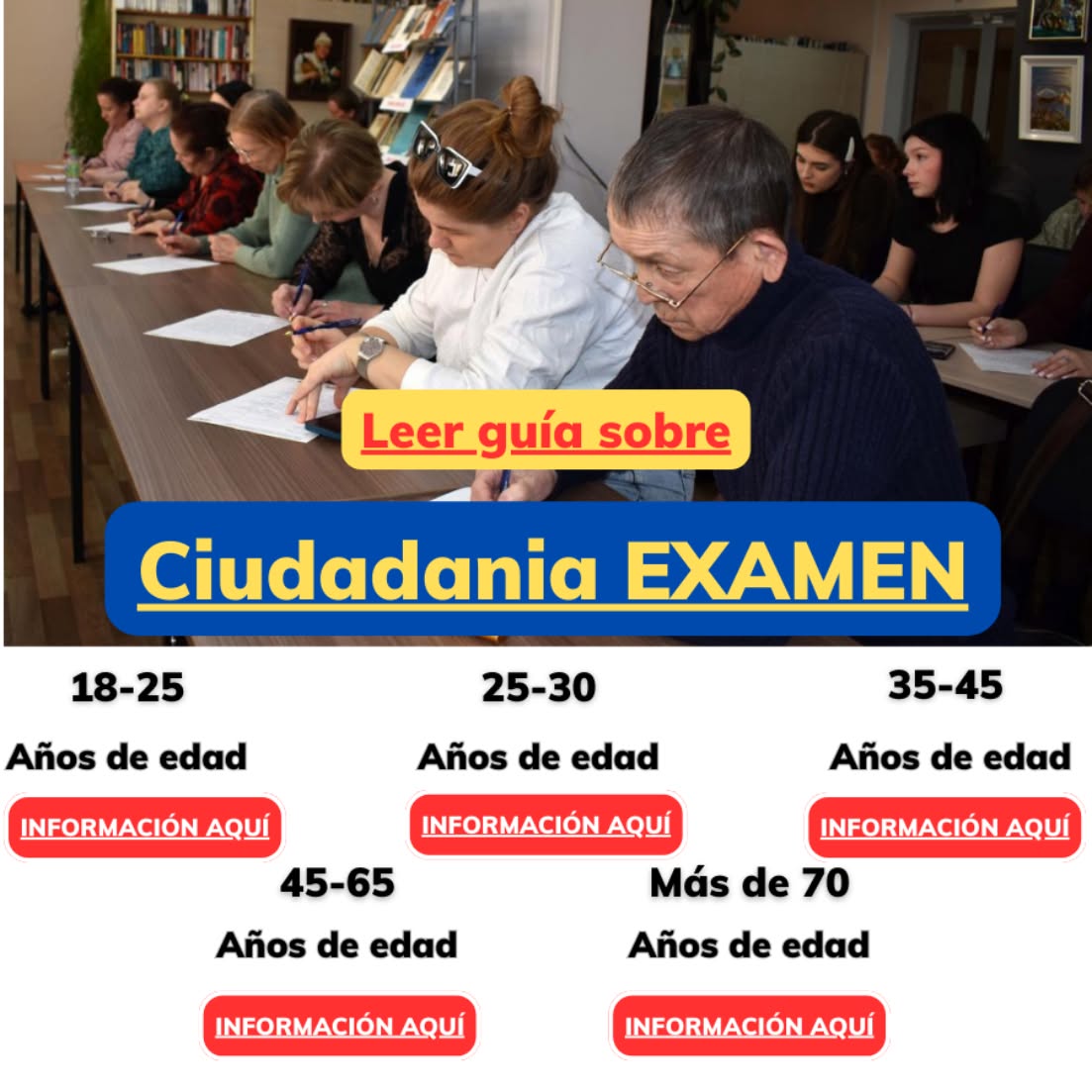 NextSolve Media Facebook ad: Examen de Ciudadanía de EE. UU.: Qué Saber y Cómo Prepararse