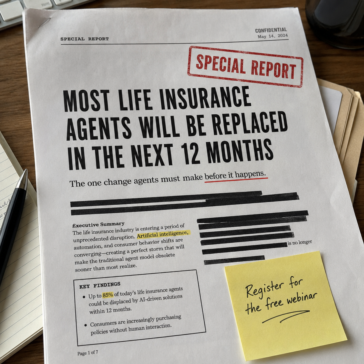 GM Wealth Financial Facebook ad: ATTENTION: Life Insurance Agents