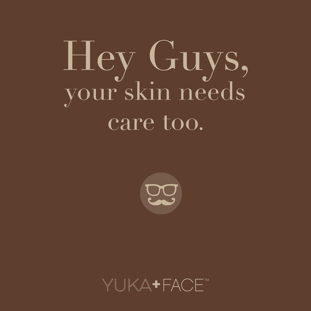YukaFace Facebook ad: Dudes need skincare too.
