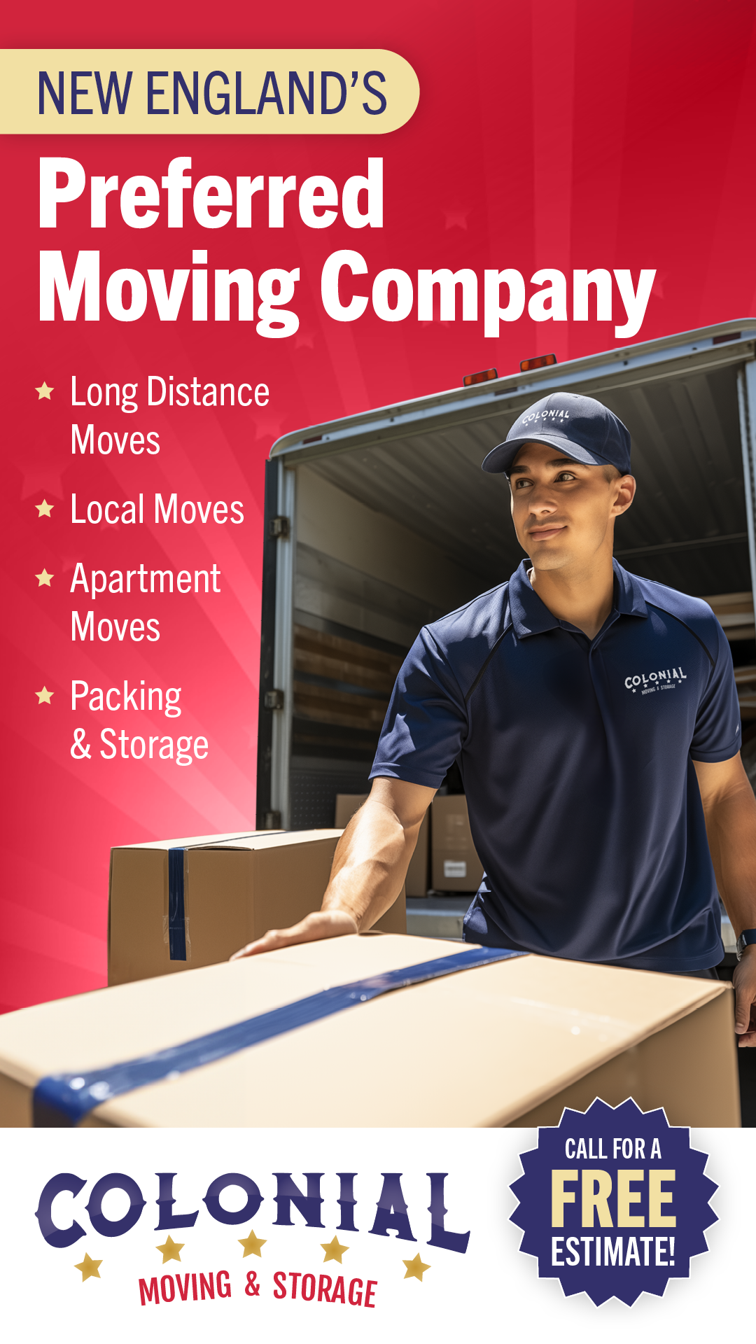 Colonial Moving and Storage Facebook ad