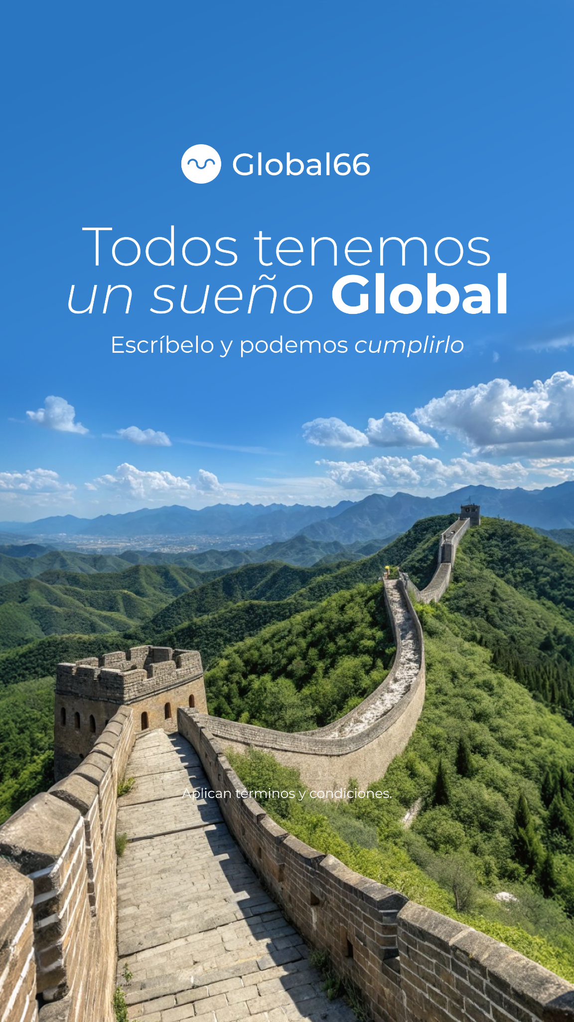 Global66 Facebook ad: Escribí tu sueño