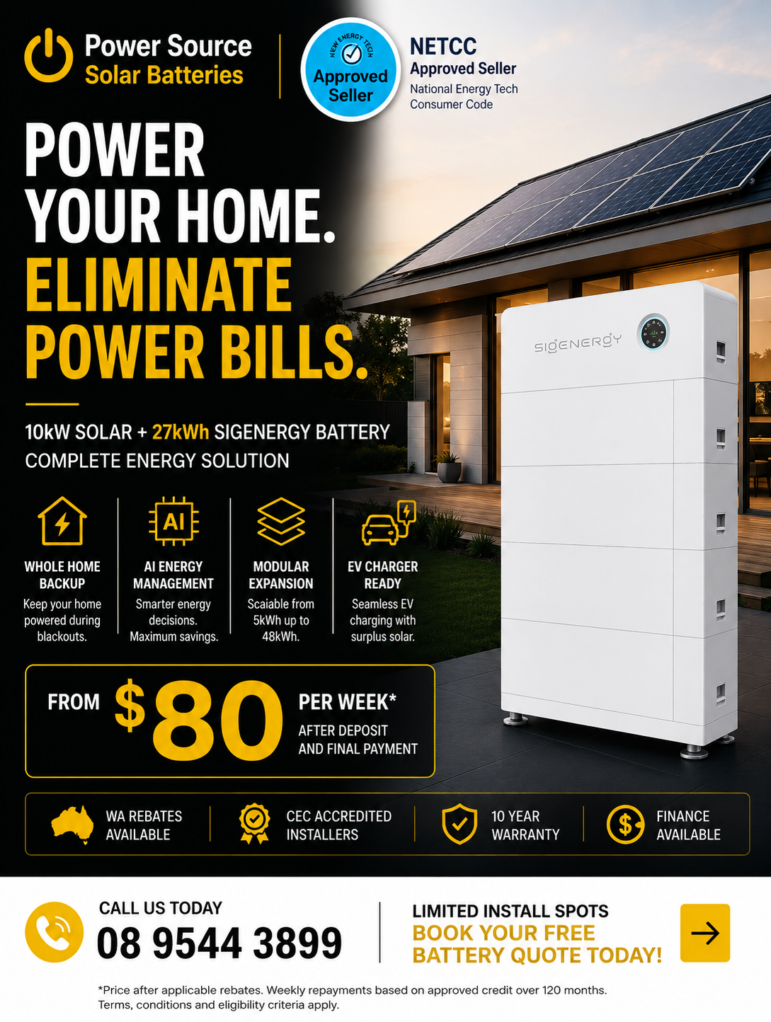 Power Source Solar Batteries Facebook ad