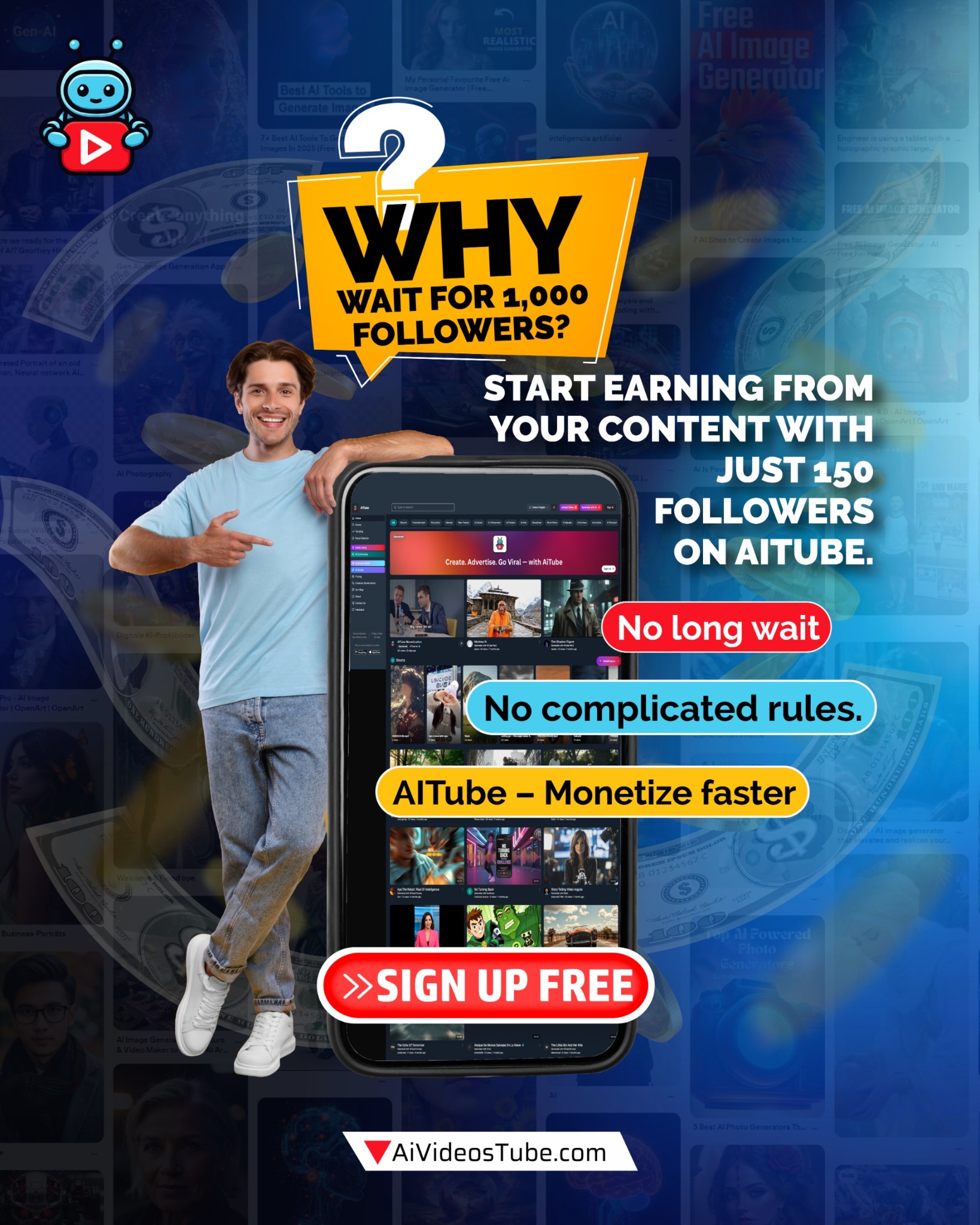 AITube Facebook ad