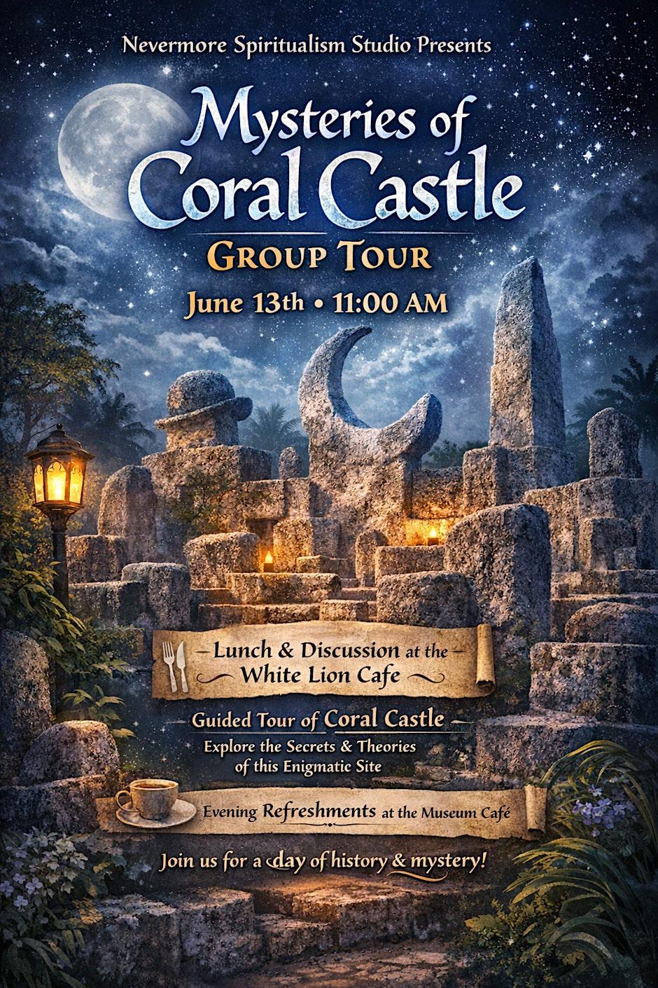 Nevermore Spiritualism Studio Facebook ad: Mysteries of Coral Castle, Private Group Tour
