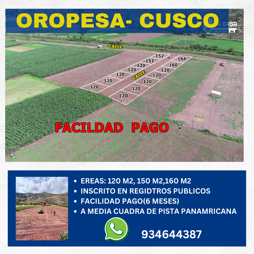 Terrenos en Cusco-Tu Casa Valle Sur Facebook ad from Dec 23, 2025