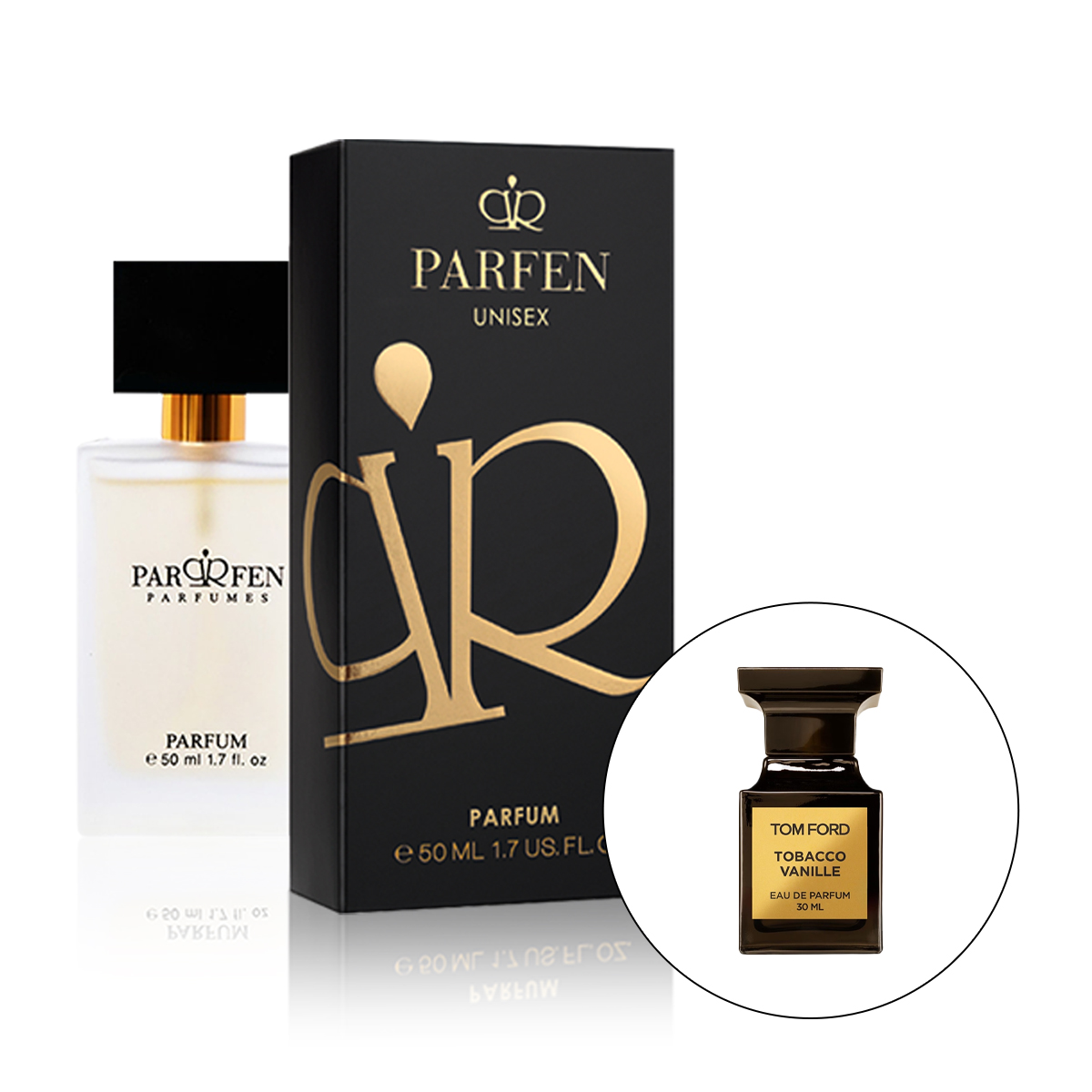 Parfens.at Facebook ad: Hochwertige Parfum-Dupes, inspiriert von den besten Marken…