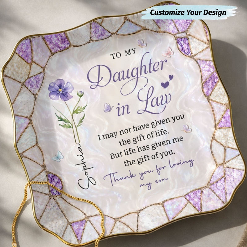 AlmaGems - Cultural Customized Gifts Facebook ad: To My Daughter In Law, Custom Birth Month Flower Jewelry…