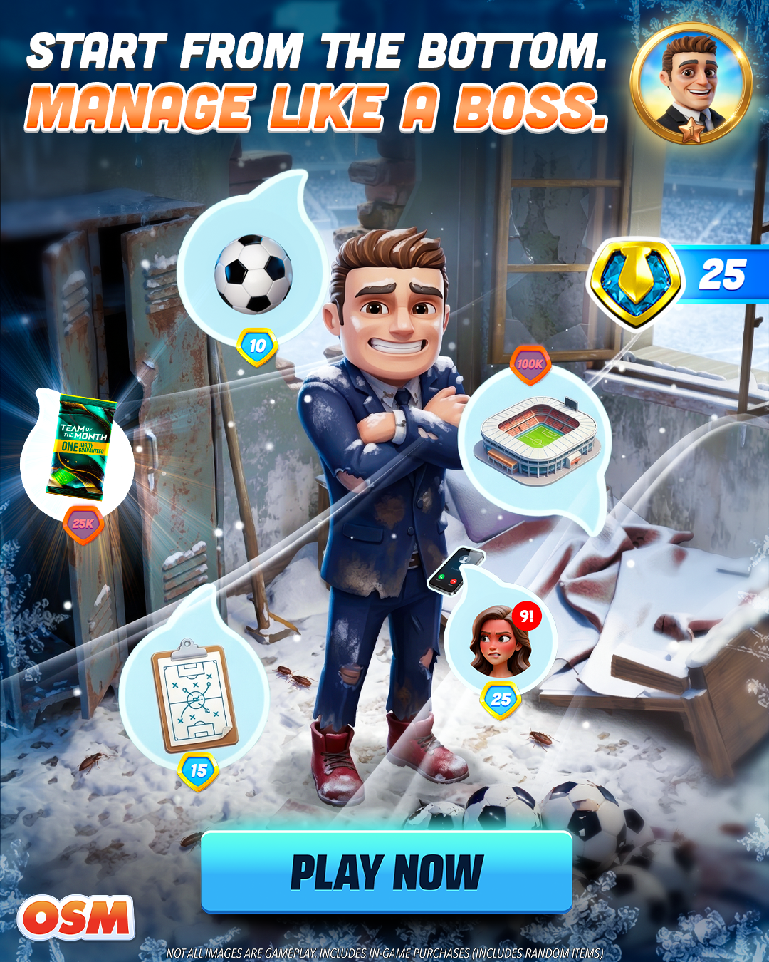 Online Soccer Manager Facebook ad