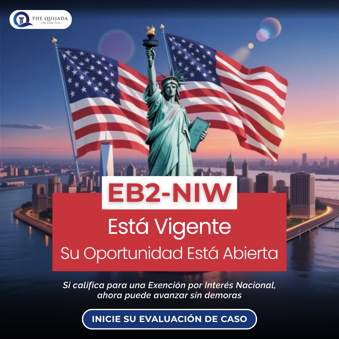 The Quijada Law Firm Facebook ad: ¡Comience su proceso de Residencia stadounidense hoy!