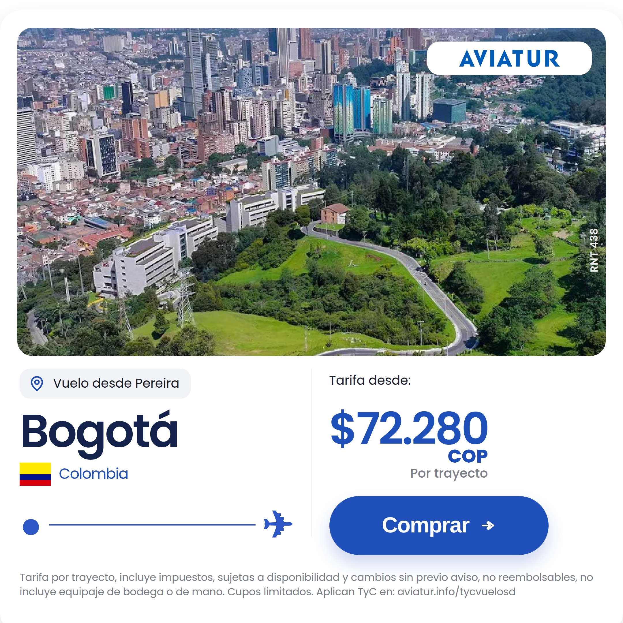 Aviatur Facebook ad