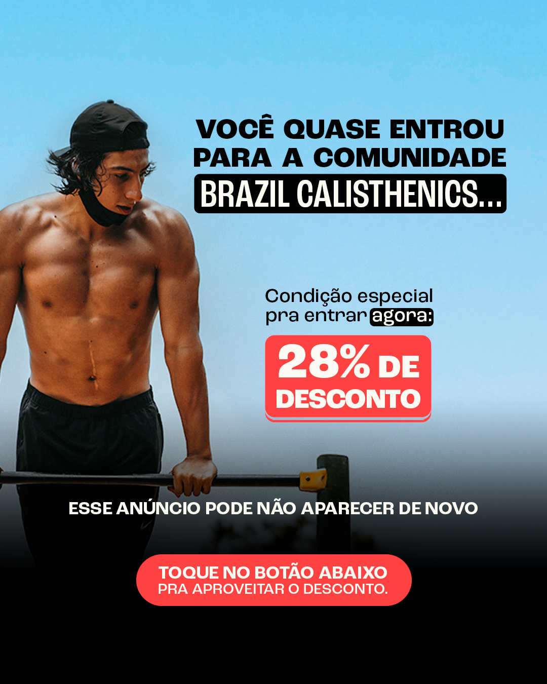 Brazil Calisthenics Workouts Facebook ad: Inscrições Abertas: Brazil Calisthenics