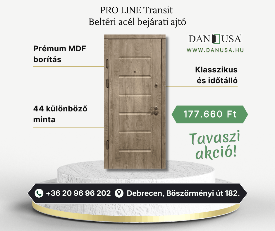 Danusa - ajtó∙ablak∙kilincs Facebook ad: -10% KEDVEZMÉNY acél bejárati ajtókra