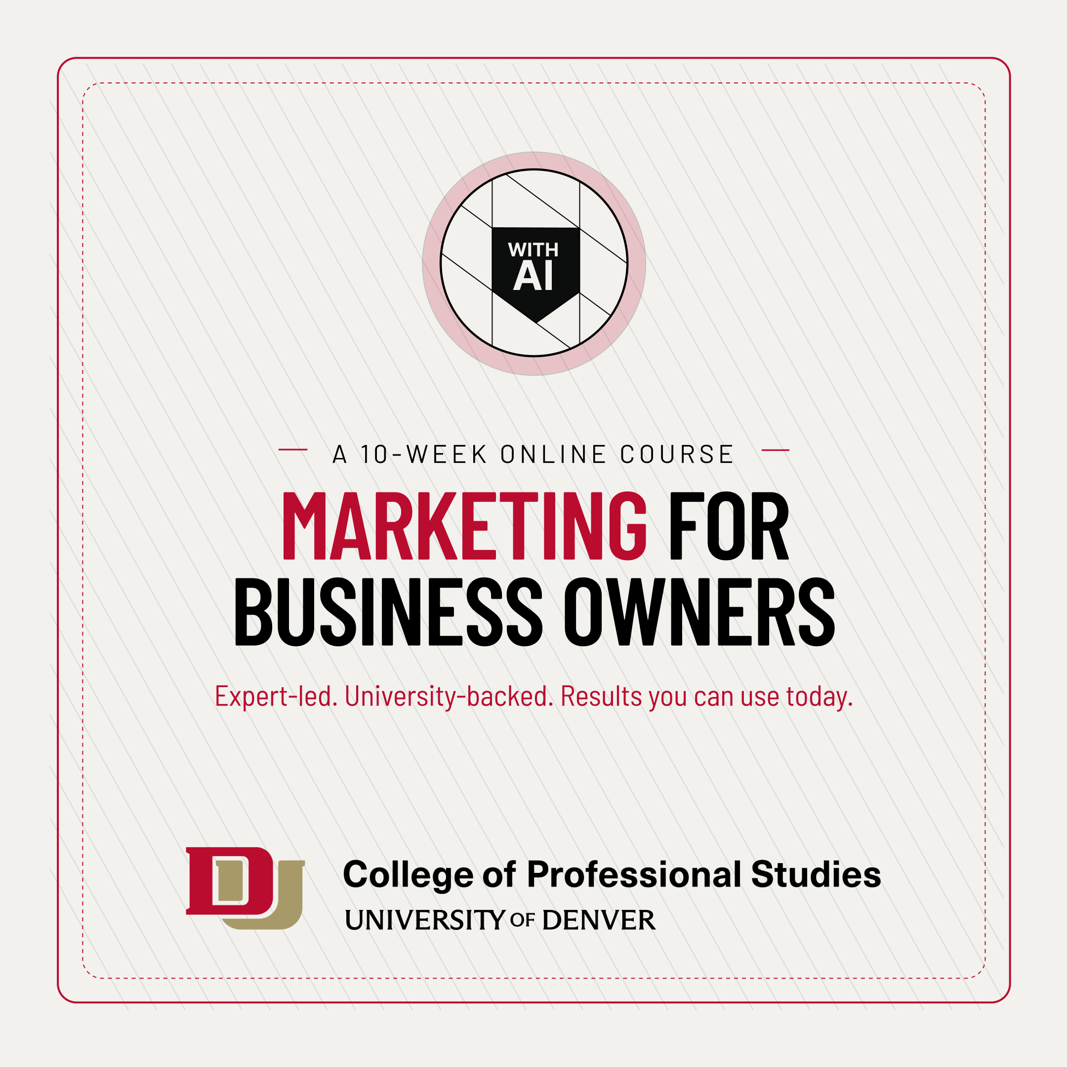 Professional and Workforce Development at the University of Denver Facebook ad