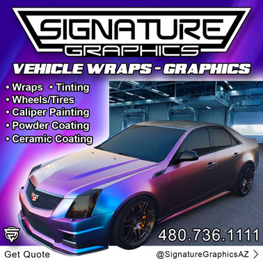 Signature Graphics Facebook ad: 100% 5 Star Google Reviews