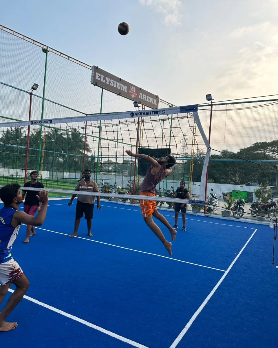 elysium_arena Facebook ad: Spike your way to victory on our volleyball…