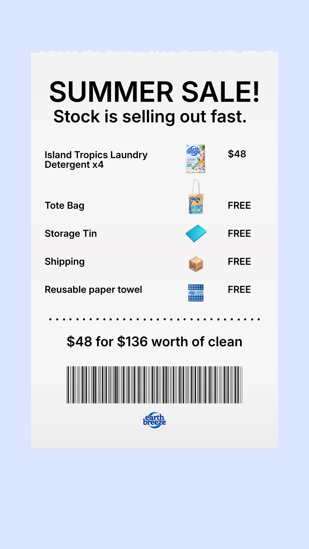 Earth Breeze Facebook ad