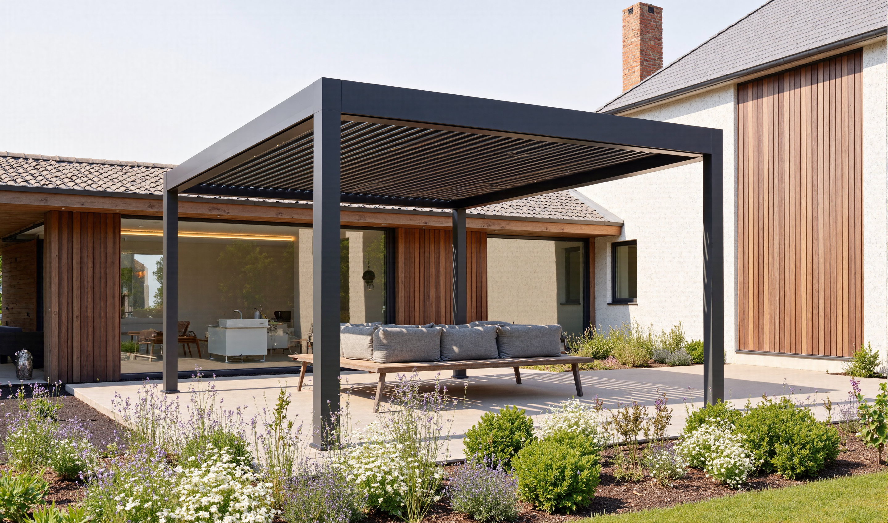 FlexPatio UK Facebook ad: Transform Your Patio: Motorized & Powered!