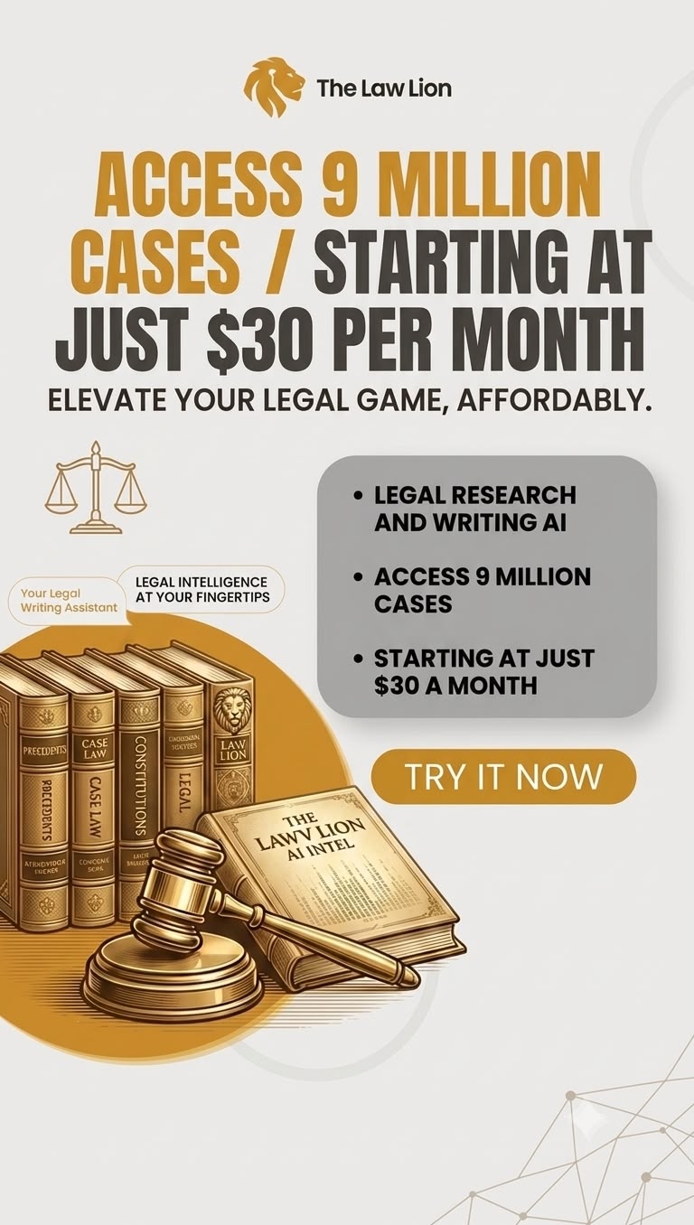 The Law Lion - Legal Writing Services Facebook ad from Jul 29, 2026