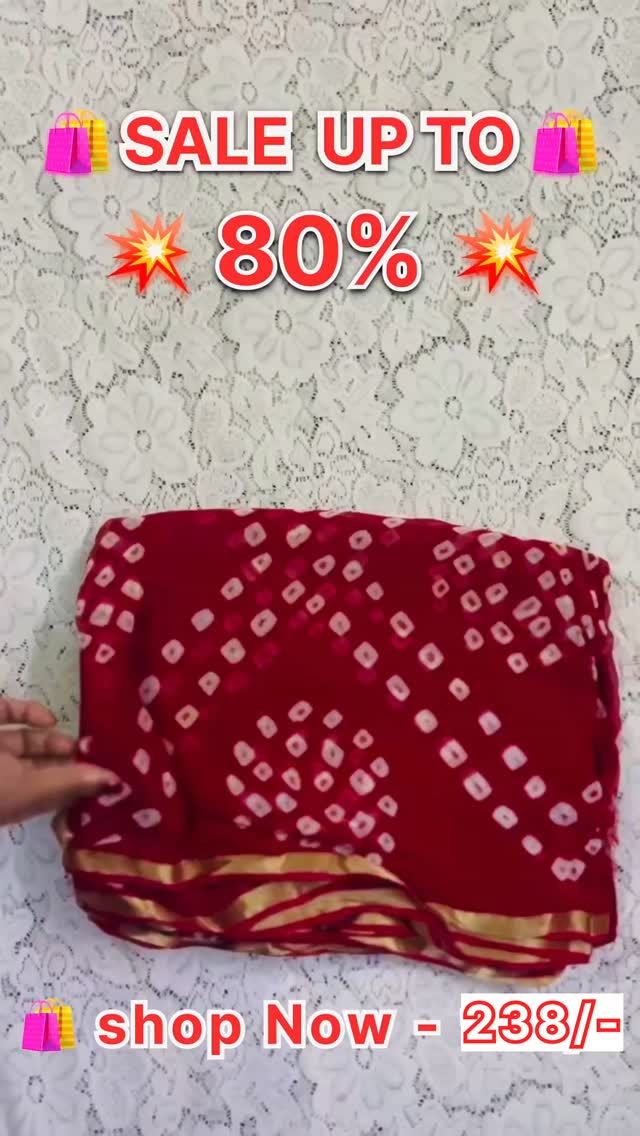 Kavya Trends Facebook ad: TRENDING RED BANDHANI SAREE