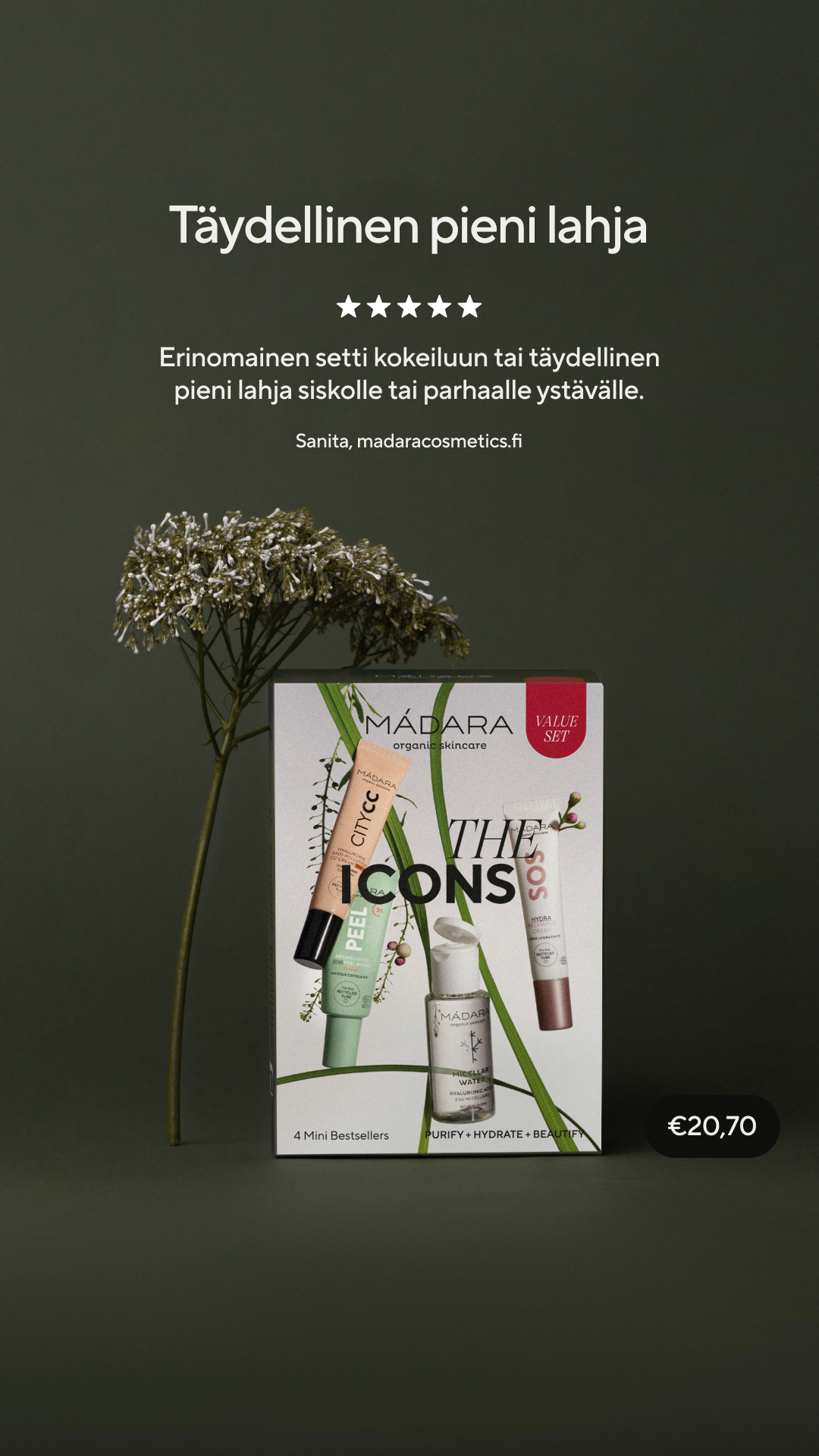 Mádara Organic Skincare Facebook ad