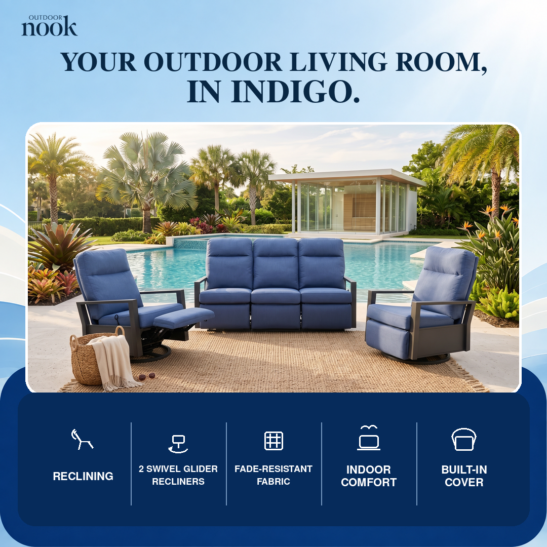 OutdoorNook Facebook ad: Less Upkeep. More Time Outside.