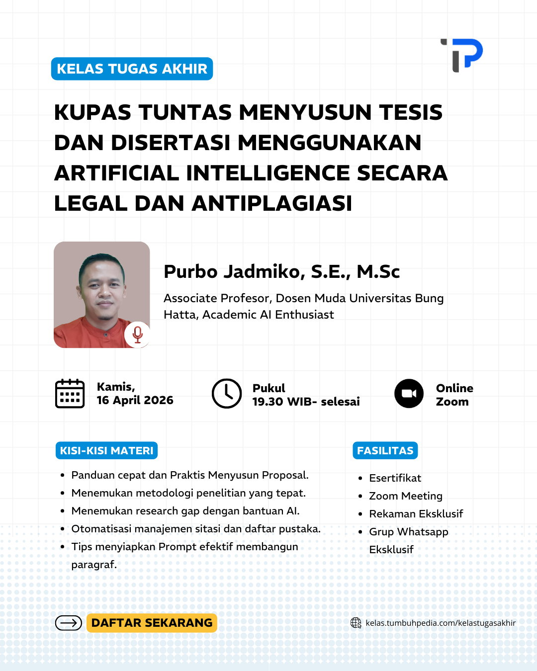 Tumbuhpedia Facebook ad: Daftar Kelasnya Disini>>>