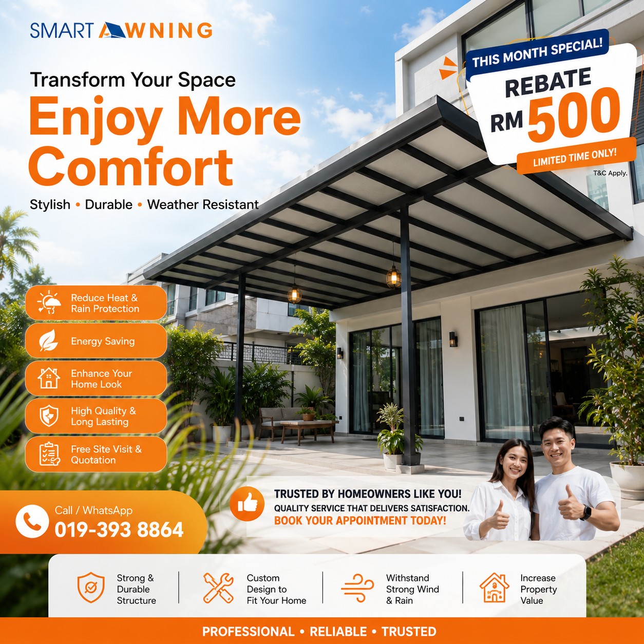 Smart Awning Sdn Bhd Facebook ad: Panas luar biasa?