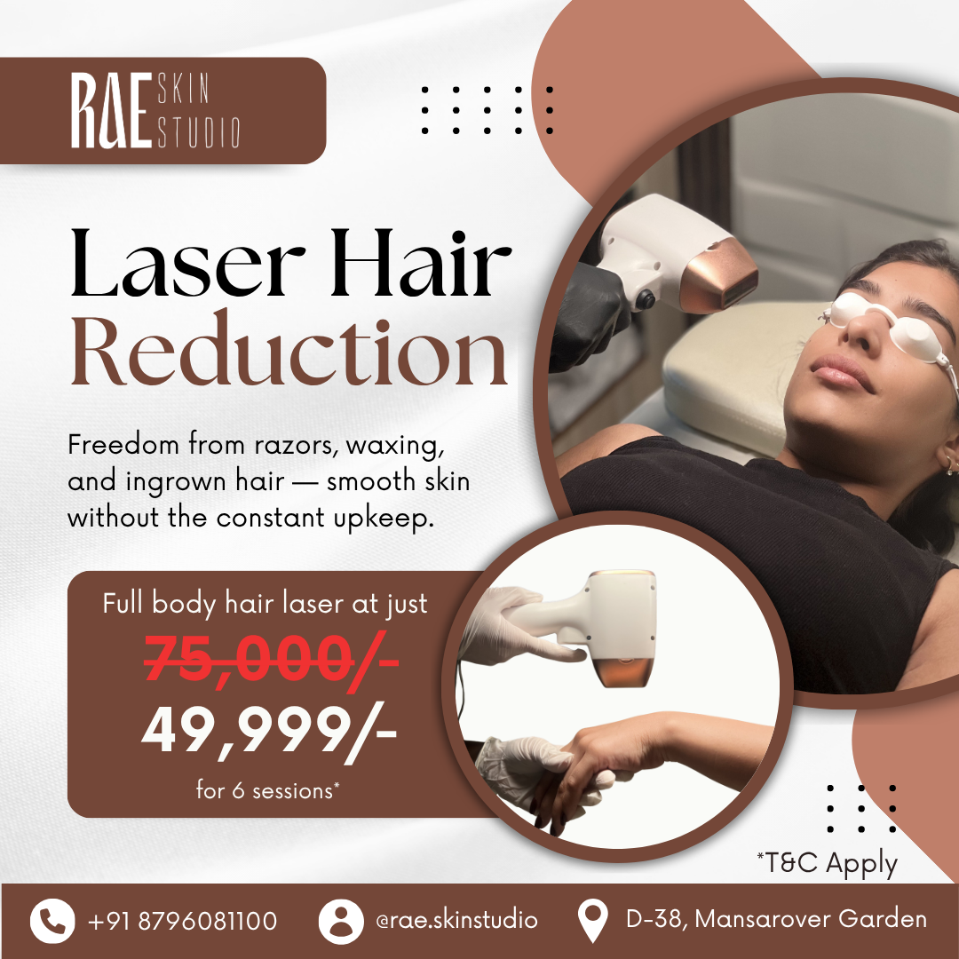 Rae Skin Studio Facebook ad: Get The Best Laser Hair Removal for Constant Shaving…