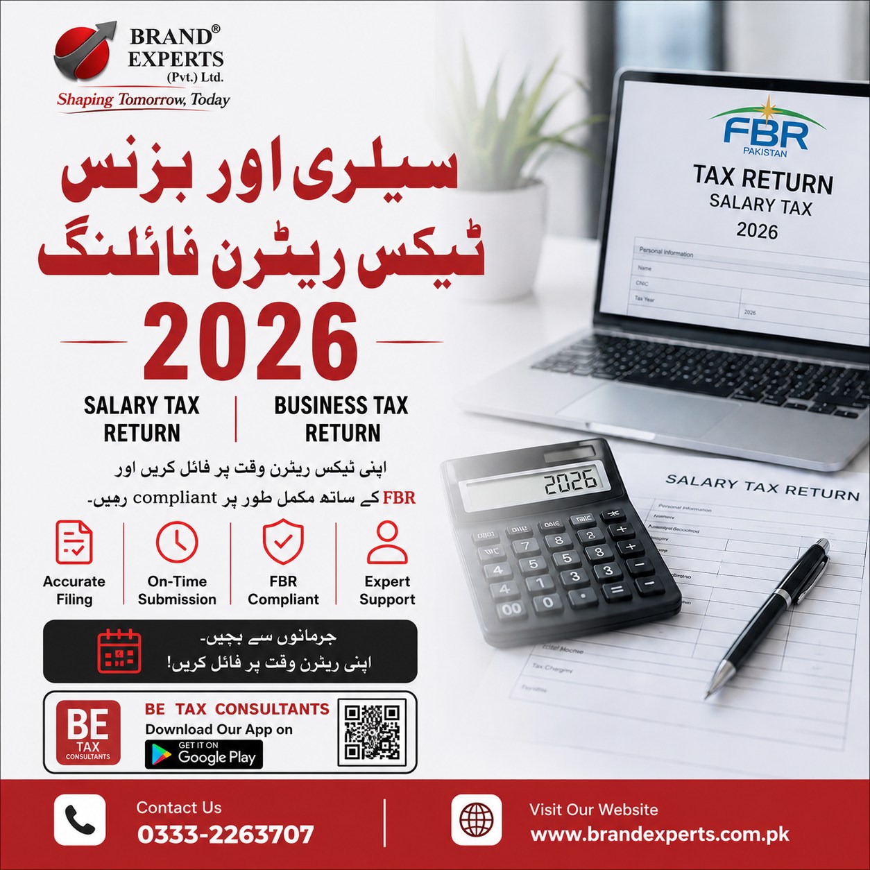 Online Tax Consultant in Karachi FBR NTN Tax Return Filer Status Near Me Facebook ad: Tax Consulting Services 0333 2263707 In Pakistan.