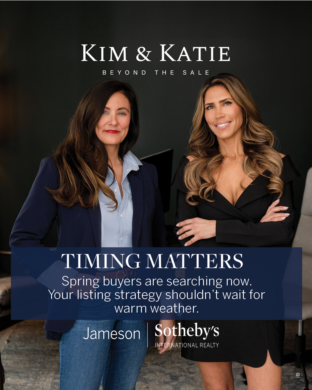Kim&Katie Facebook ad: Spring buyers are already searching.