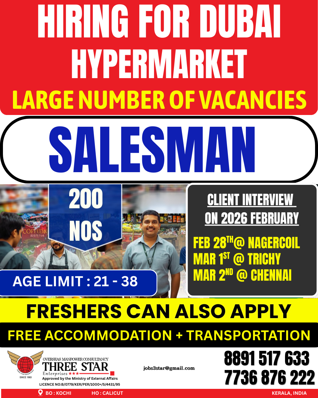 Three Star Enterprises Kochi Facebook ad