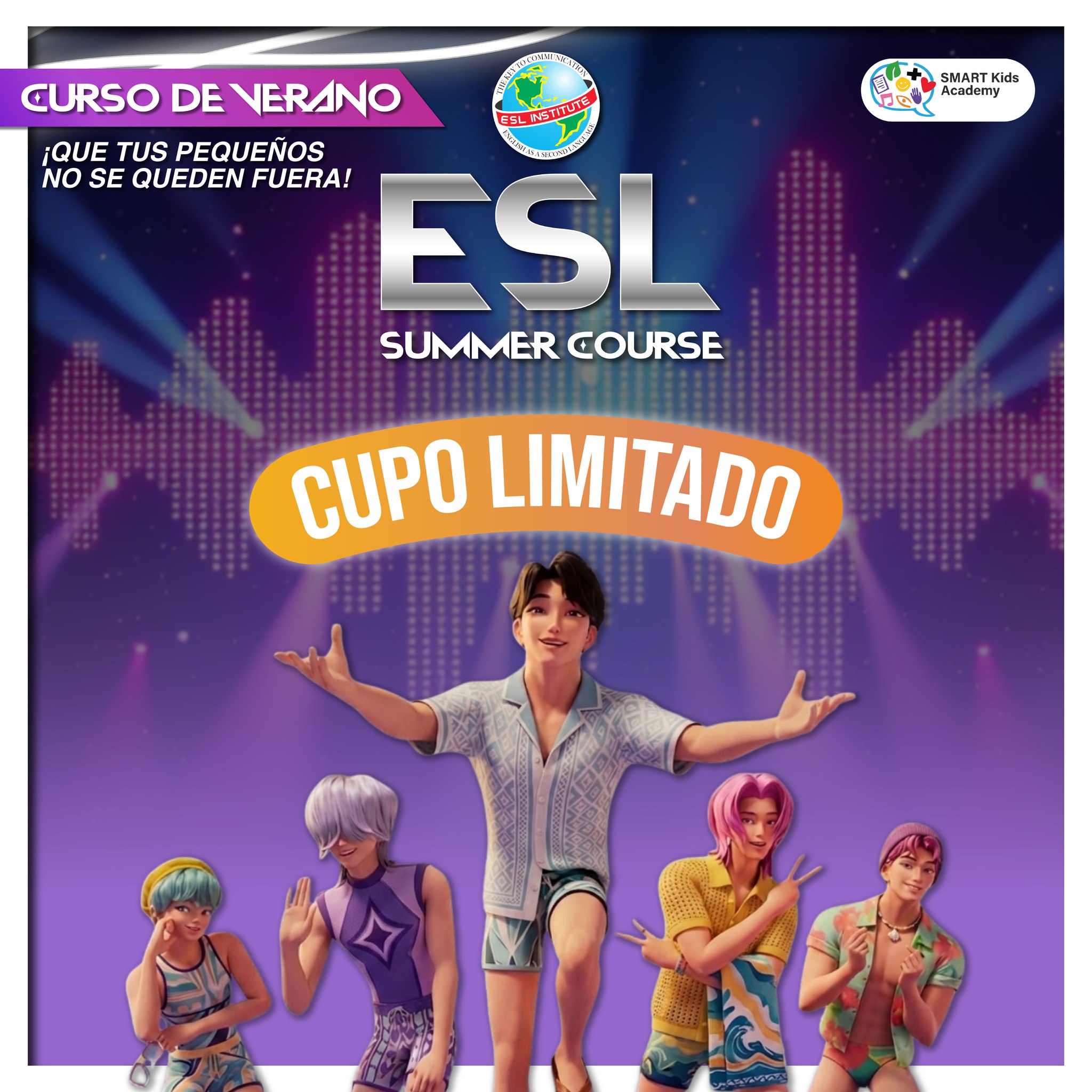 ESL Institute Facebook ad: ¡El verano más divertido ya está aquí!